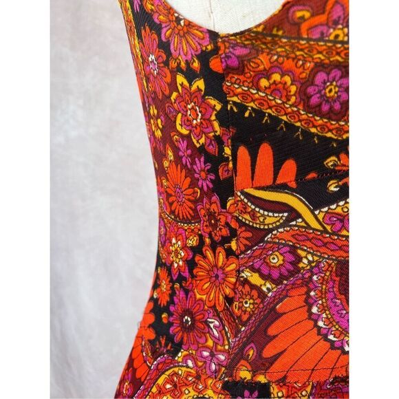 Vintage Mod Psychedelic Paisley Dress - Picture 11 of 12